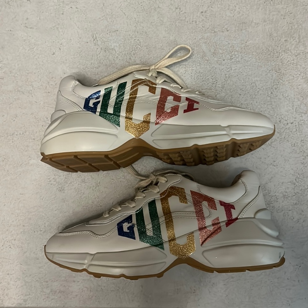 Gucci Glitter Sneakers Women size 37 1/2